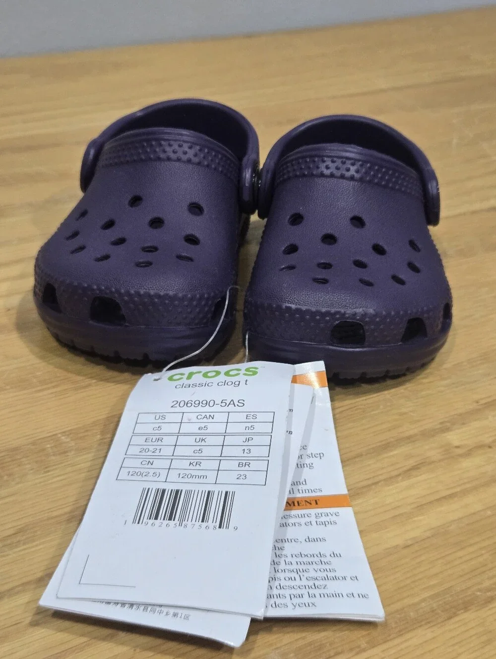Crocs Classic Clog Toddler Size 5 Purple